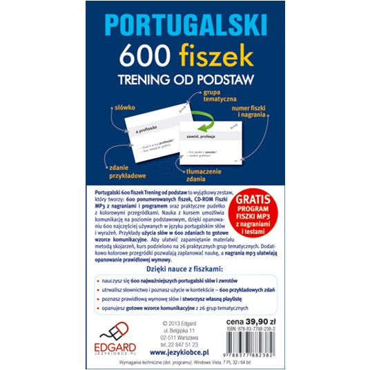 Portugalski 600 fiszek Trening od podstaw -zdjęcie numer 3