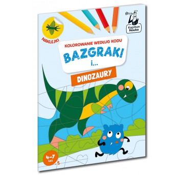Bazgraki i dinozaury. Kolorowanie według kodu