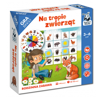 Na tropie zwierząt. Gra bingo. Kapitan Nauka