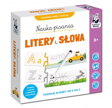 Nauka pisania. Litery i sowa. Książka + puzzle