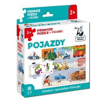 Pojazdy. Pierwsze puzzle + figurki. Kapitan Nauka
