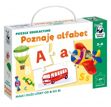 Puzzle edukacyjne. Poznaję alfabet 3-6 lat