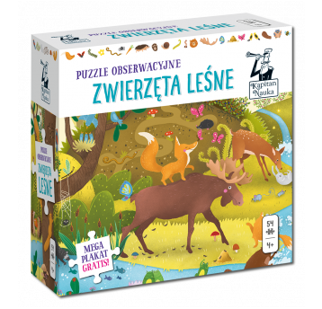 Puzzle obserwacyjne - Zwierzęta leśne