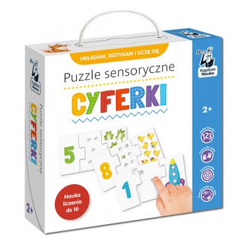 Puzzle sensoryczne. Cyferki. Kapitan Nauka
