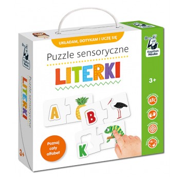 Puzzle sensoryczne. Literki. Kapitan Nauka