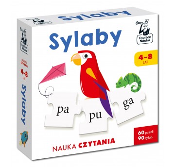 Sylaby. Puzzle do nauki czytania. Kapitan Nauka