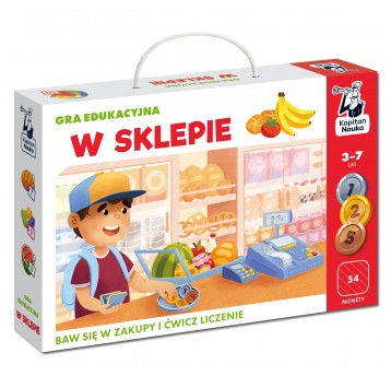 W sklepie. Gra edukacyjna. Kapitan Nauka
