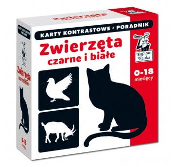 Zwierzęta czarne i białe KN-porad.+karty kontrast